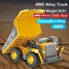 4WD enfants télécommande pelle RC voiture alliage camion à benne basculante Bulldozer ingénierie hors route 4x4 véhicule garçon fille jouet enfants cadeau 240103