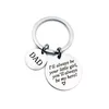 Porte-clés pour femmes et hommes, lettre I'll Aways Be Your Little Girl, en acier inoxydable, cadeau d'anniversaire pour père, Souvenir, vente en gros