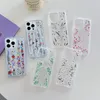 Frühlingsblume weiche TPU-Hüllen für iPhone 15 Plus 14 Pro Max 13 12 11 Mode transparentes klares Silikon Blumenmode Mädchen Frauen stoßfeste Telefon-Rückabdeckung Coque