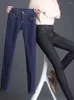 Jeans pour femmes taille haute crayon maigre femme coréenne vintage décontracté pantalon en denim stretch oversiz 6xl streetwear slim kot pantolon