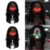 Maschere per feste Maschera di Halloween Occhio luminoso Terrore Spaventoso Costume Cosplay Annunci Zombie Copricapo Fantasma Divertente Giocattolo horror 230901 Drop Deliver Dh9C6