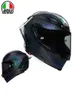 Casques Moto AGV Moto Design Sécurité Confort Agv Pista Gprr Rossi Chameleon Ice Blue Bow Fibre de Carbone Édition Limitée Casque Moto Intégral 7P8V