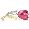 Brooches European And American Style Unique Fashion Accessory Fashionable Elegant Tulip Flower Pin Floral Accessories Brooch