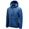 Männer Herbst Winter Warme Wasserdichte Parkas Jacke Mantel Herren Mit Kapuze Casual Outwear Abnehmbare Hut Outfits Parkas Mantel Männlich 240102