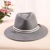 100% chapéu de lã australiano masculino aba larga feltro fedora mãe inverno mulher moda chapéus trilby 240102