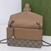 Portafoglio da donna Portafoglio Borsa a tracolla da uomo Porta carte d'identità Marmont Borsa di lusso serpente Ophidia moda catena d'argento Pochette Portamonete Borsa a tracolla