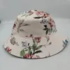 Women's Double-Sided Basin Hat With Printed Large Brim And Small Fisherman Hat That Shows Face