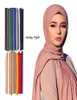 Eşarp Pamuk Moda Modal Jersey Hicab Eşarp Uzun Müslüman Şal Sade Yumuşak Türban Tie Head Sargılar Kadınlar için Afrika Kafa Bandı 170X67301256