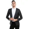 Vestes pour hommes Veste Fashion Party Col rond Boucle foncée Casual Petit costume de haute qualité Couleur unie P85