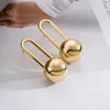 Stud Earrings Cmoonry Fashion Gold/Silver Color Ball Shape Geometric For Women Girl High Polish Non-Fading Jewelry
