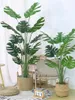 Decorative Flowers Nordic Ins Style Simulation Green Plant Big Leaf Decoration Living Room Interior Landscape Window Bionic