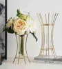 Vase en métal doré maison créative salon support de fleurs décoration Terrarium Pots ative 2106105758756