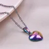 Pendant Necklaces 1pc Necklace For Women Love Shape Pendants Personality Metal Stainless Steel Charms Jewelry Handmade Craft Fashion