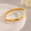 Top Designer Screw Bracelet Fashion Luxury Jewelry Bangle Bracelets 18K Rose Gold Silver gold bracelet Steel Diamond bangles Bracelets for Men Women 17 18 19 20 size