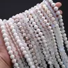 Perles Agates blanches naturelles Jades Lava Howlite Crystal Stone Beads Round Loose Spacer Perles pour les bijoux Bracelet de fabrication des accessoires de bricolage