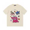 24ss Lente Zomer Parijs Japanse Cartoon Print Tee Mode Heren Korte Mouw Skateboard T-shirt Dameskleding Casual Katoen Designer T-shirts 0103