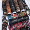 Armbanden Groothandel Willekeurige 100 stks/partij Lederen Armbanden Wrap Geweven Handgemaakt Voor Mannen Vrouwen Gevlochten Armband Etnische Tribal Polsbandjes KP14