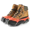 8 dentes de aço gelo pinça pico para sapatos anti deslizamento escalada neve picos crampons grampos corrente garras apertos botas capa 240102