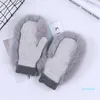 Cinq doigts gants femmes hiver luxe réel fourrure de renard gants laine tricot mitaines filles Ski chaud fourrure mitaines dame poignet