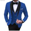 Costumes pour hommes Blazers Blanc Costumes Pour Hommes Hommes 3 Pièces De Mariage Formel Châle Revers Tuxedos Occasionnels Pour Les Garçons D'honneur De Bal Costumes Hommes 2023 (Blazer + Gilet + Pantalon) Q230103