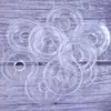 Komponenter 100 st runda tomma akrylspolar rullar cylinder sömnad transparent för pärltrådsträngsträng trimskomponent 5 cm dia. (2 ")