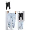 Harem Pants Great Casual Student Trousers Pockets Men Jeans Solid Color for Daily Wear 240102