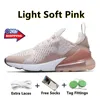 Nike air max 270 270s حذاء الجري للرجال والنساء ثلاثي أسود النواة والصبار الأبيض والبرتقالي فولت بالولايات المتحدة الأمريكية جامعة العنب الأزرق الفاتح وعظام Be True للرجال المدربين