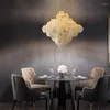 Lustres Design de luxe lustre en marbre moderne Foyer lumières LED Luminaire chambre décoration Loft Villa lampe brillante