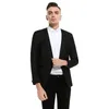 Vestes pour hommes Veste Fashion Party Col rond Boucle foncée Casual Petit costume de haute qualité Couleur unie P85