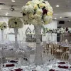 Party Decoration 10st Vase Trumpet Shape Crystal Wedding Table Centerpiece Event Road Delicate Flower Vases For Home 115