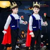 Costume da Principe Azzurro per bambini per bambini Halloween Cosplay Il Re Costumi Fantasia Abbigliamento reale europeo 240102