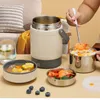 Portable USB Electric Heating Lunch Box Stainless Steel Food Warmer Bento Lunch Box Container Food Display Temperature 240103