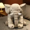 40cm 60cm 80cm Kawaii Plush Elephant Doll Toy Kids Play Back Cushionかわいいぬいぐるみの子供は人形Xmasギフト240102