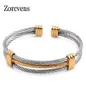Modyle nova chegada linha primavera colorido pulseira de aço titânio estiramento pulseiras de cabo de aço inoxidável para women2451796