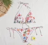 Swimwear Runway Lundage Push Up Bikini Set Twopiece Starfish Floral Print Bikinis patchwork Swimsuit Women Beach Swim Wear5257776