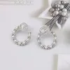 Boucles d'oreilles rondes en perles de diamant pour femmes, Design, à la mode, bijoux cadeaux