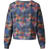 Kobiety Grid Grid Cardigan V-Neck Casual Sweater Lady Button Up Kopited Cothed Płaszcz 2024 Spring Autumn Nieregularne ekil