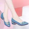 Модельные туфли, женские модные повседневные туфли-лодочки с острым носком, легкие туфли-лодочки с открытым носком, легкие рабочие туфли на высоком каблуке в корейском стиле, Sapatenis Feminino