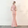 Party Dresses Evening Dress Female 2024 Sexy Ladies Fishtail Long Style Host Temperament Slimming V-neck Summer