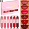 CAKAILA 610PcsBox Matte Nude Velvet Liquid Lipstick LipGloss And Transparent Clear Lip Oil Lacquer Makeup Set Waterproof 240102