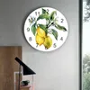 Zegary ścienne rośliny kwiatowe Bloom Owoc Sypialnia Zegar duży nowoczesny kuchnia jadalny okrągły salon zegarek dekoracja domu