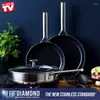 Cookware Sets Triple Steel Ceramic Non-stick Pots And Pans Set 6 Piece