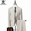 Trajes para hombres Blazers M-6XL 15 colores (chaqueta + chaleco + pantalones) Oficina de negocios formal Trajes para hombres Vestido de novia para novio Vestido de fiesta Traje de color sólido Q230103