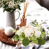 Garden Decorations Artificial Leaf Decoration Garland Wreaths Wedding Rings Silk Flower Centerpieces For Tables