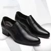 Mentes de mots authentiques Business Fabriqué à la main sur le cuir Slip Casual Classic Classic High Heels Hobe Oxford Male Shoes Flats 240102 37