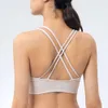 Sous-vêtements de yoga, fitness, sport, beauté du dos, résistance aux chocs pour femme, coussinet de poitrine amovible, soutien-gorge confortable et respectueux de la peau