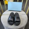 Foam rubber mules designer slippers women men embossed rubber triangle chunky sole slipper beach platform loafers