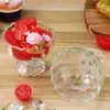 Dinnerware Sets 4 Pieces Trifle Bowl Glass Dessert Dishes Iced Tea Glasses Vintage Glassware Reusable Sundae Cups Serving Salad Bowls