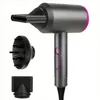 Jonisk hårtork 1800W Professionell Blow Dryer Negative Ion Technolog 3 Uppvärmning/2 Speed/Cold Inställningar innehåller 2 munstycken och 1 diffusor för hemsalongresor Kvinnas barn