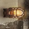 Wall Lamps Vintage Wrought Iron Cage Sconce Industrial Retro Lamp Dock Light Bedroom El Corridor Restaurant Bar Loft